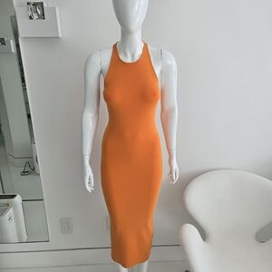 A.L.C. Marc Orange Knit Midi Dress, NWOT, Size Small, Retail $295
